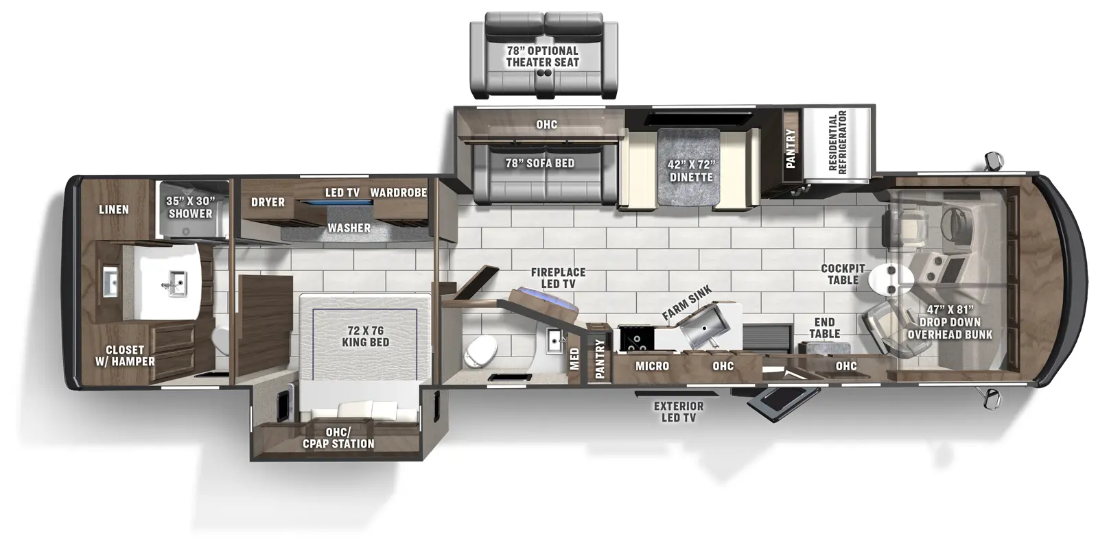 Sportscoach Srs 365RB Floorplan